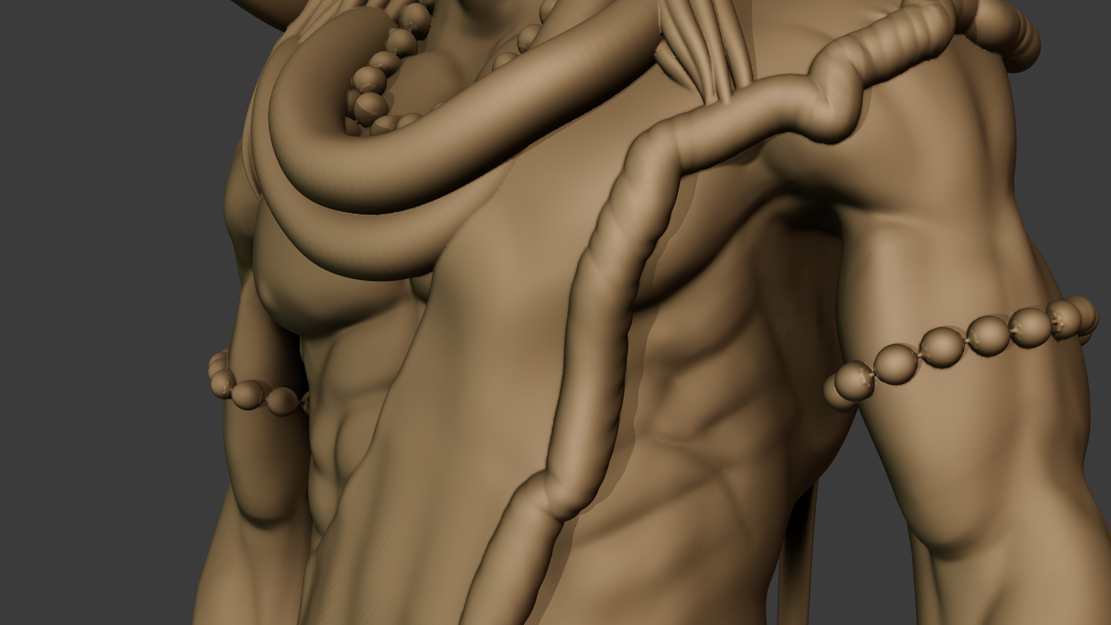 Lord Shiva god figure Bust and body 3d print 3D print model_8