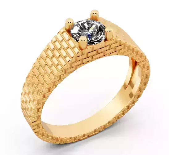 Lux ring silver gold sterling printable jewelry 3D model