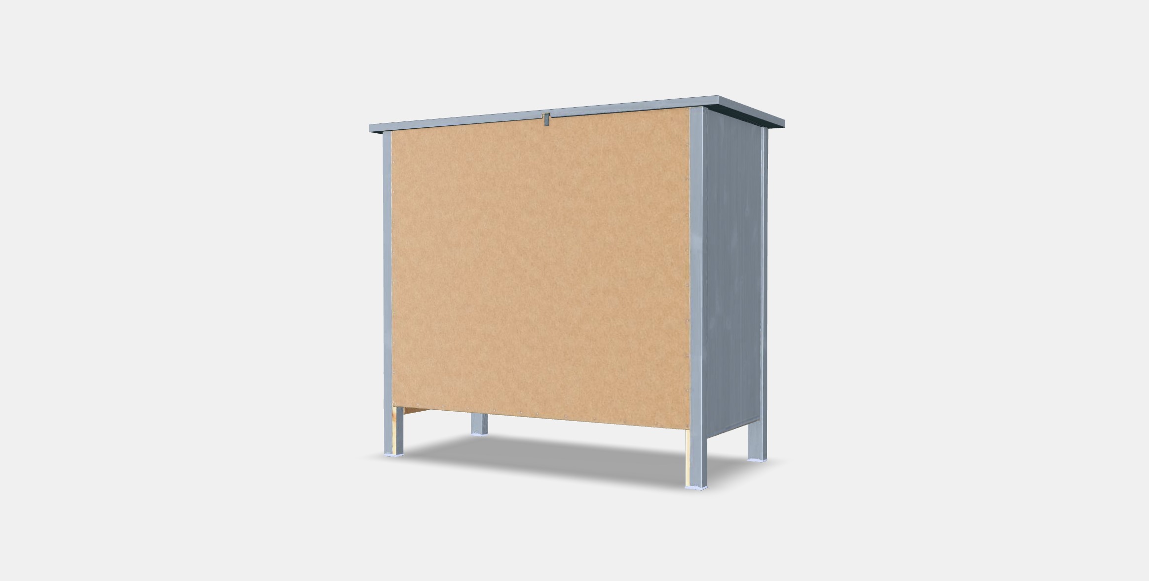 HEMNES Chest of 3 drawers 1 Low-poly 3D model_3