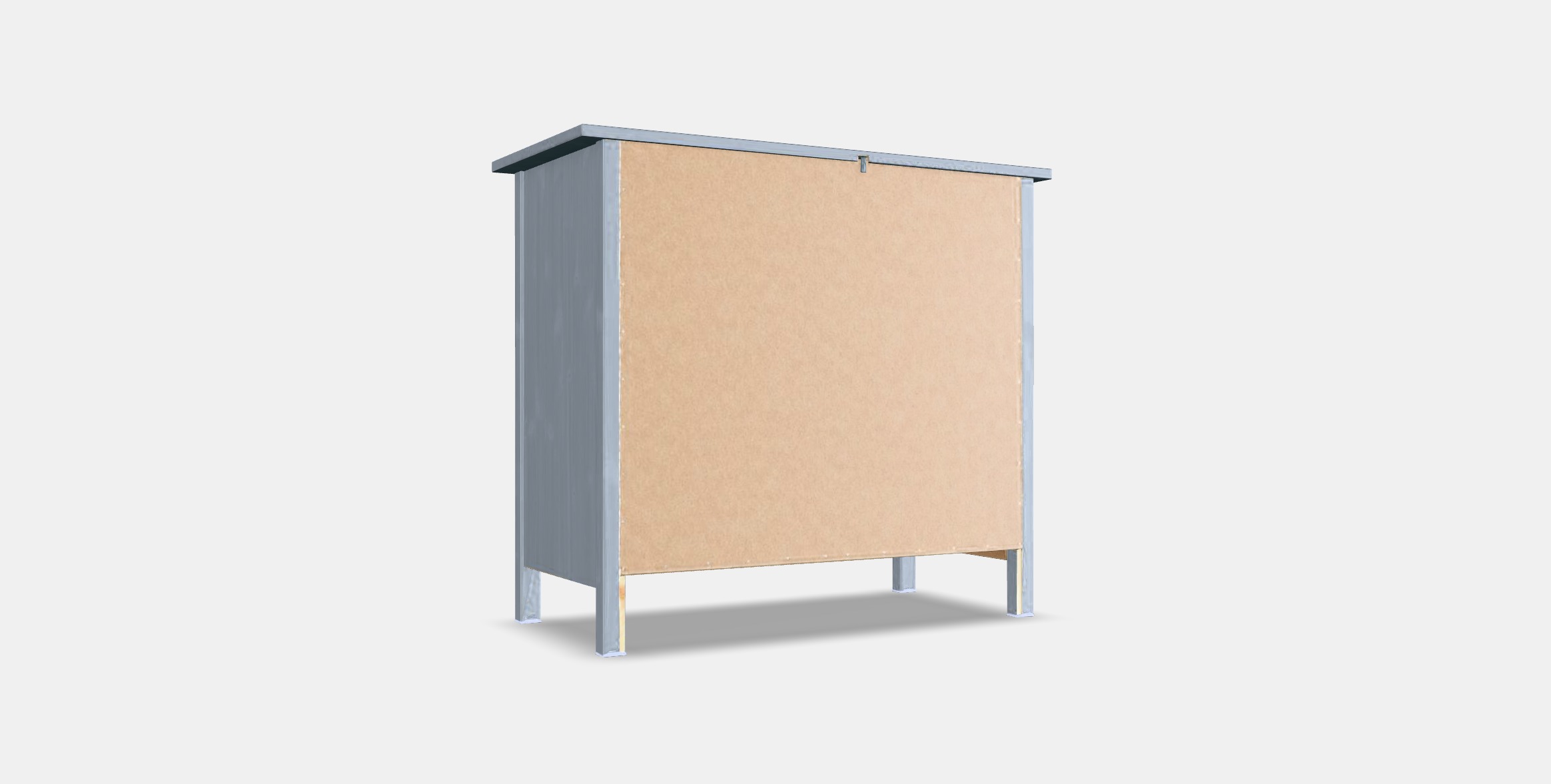 HEMNES Chest of 3 drawers 1 Low-poly 3D model_16