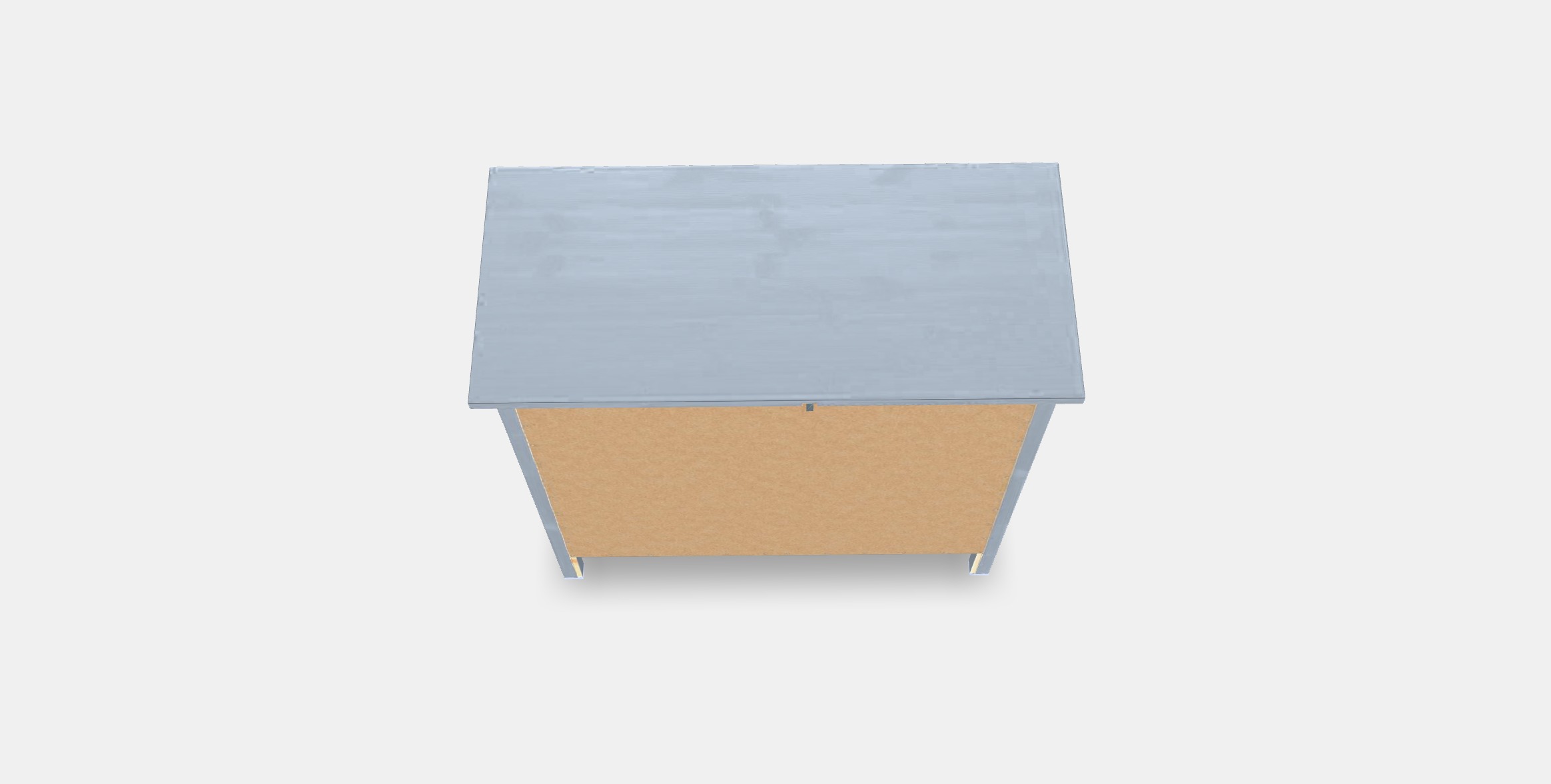 HEMNES Chest of 3 drawers 1 Low-poly 3D model_2