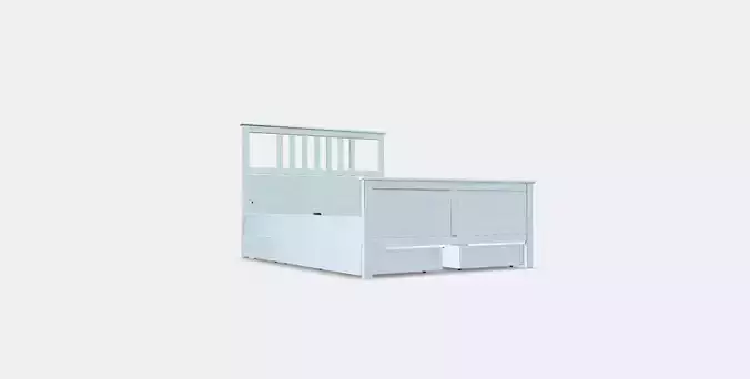 HEMNES Bed frame with 4 storage boxes 2