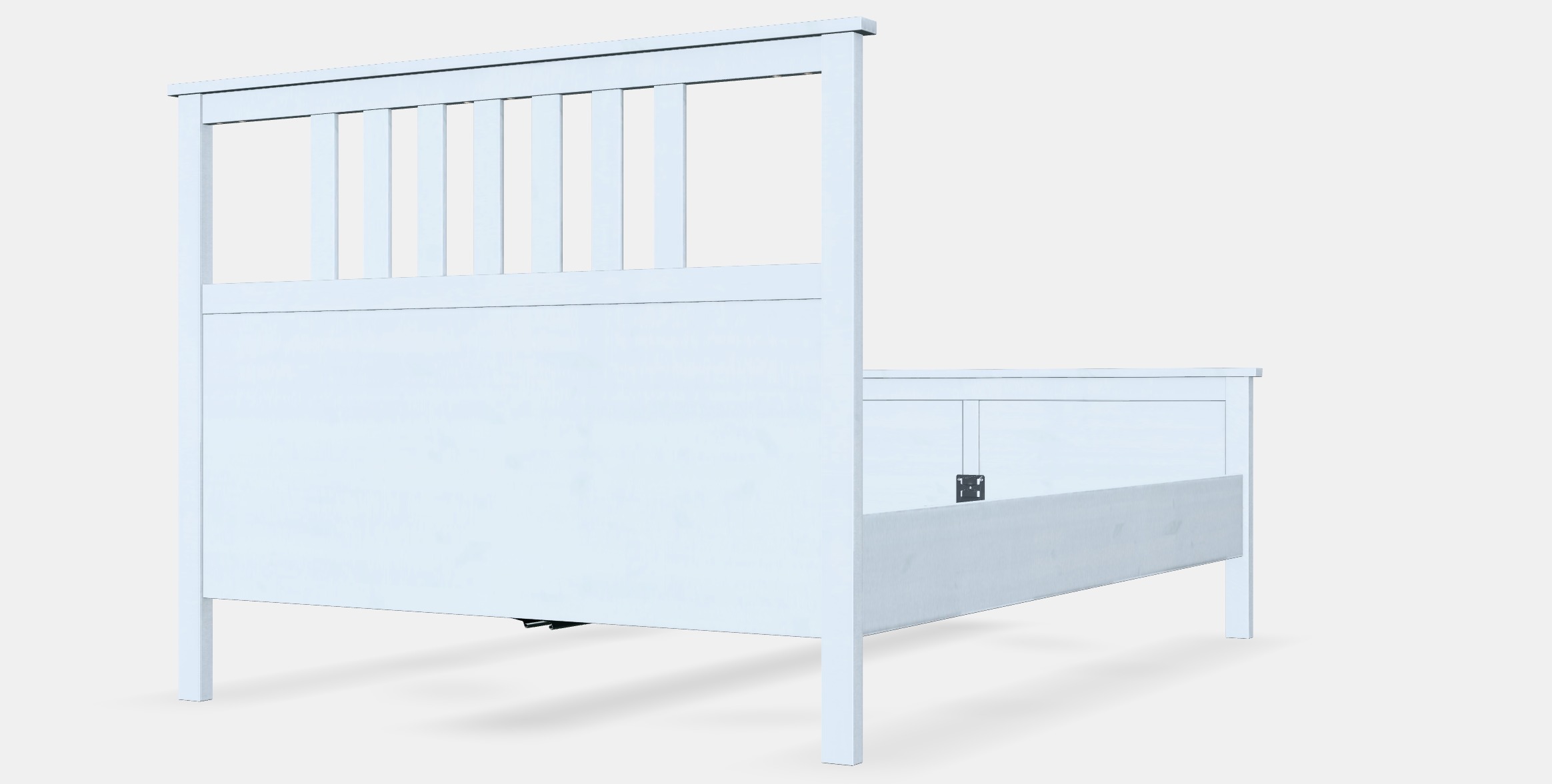 HEMNES Bed frame 14 Low-poly 3D model_6