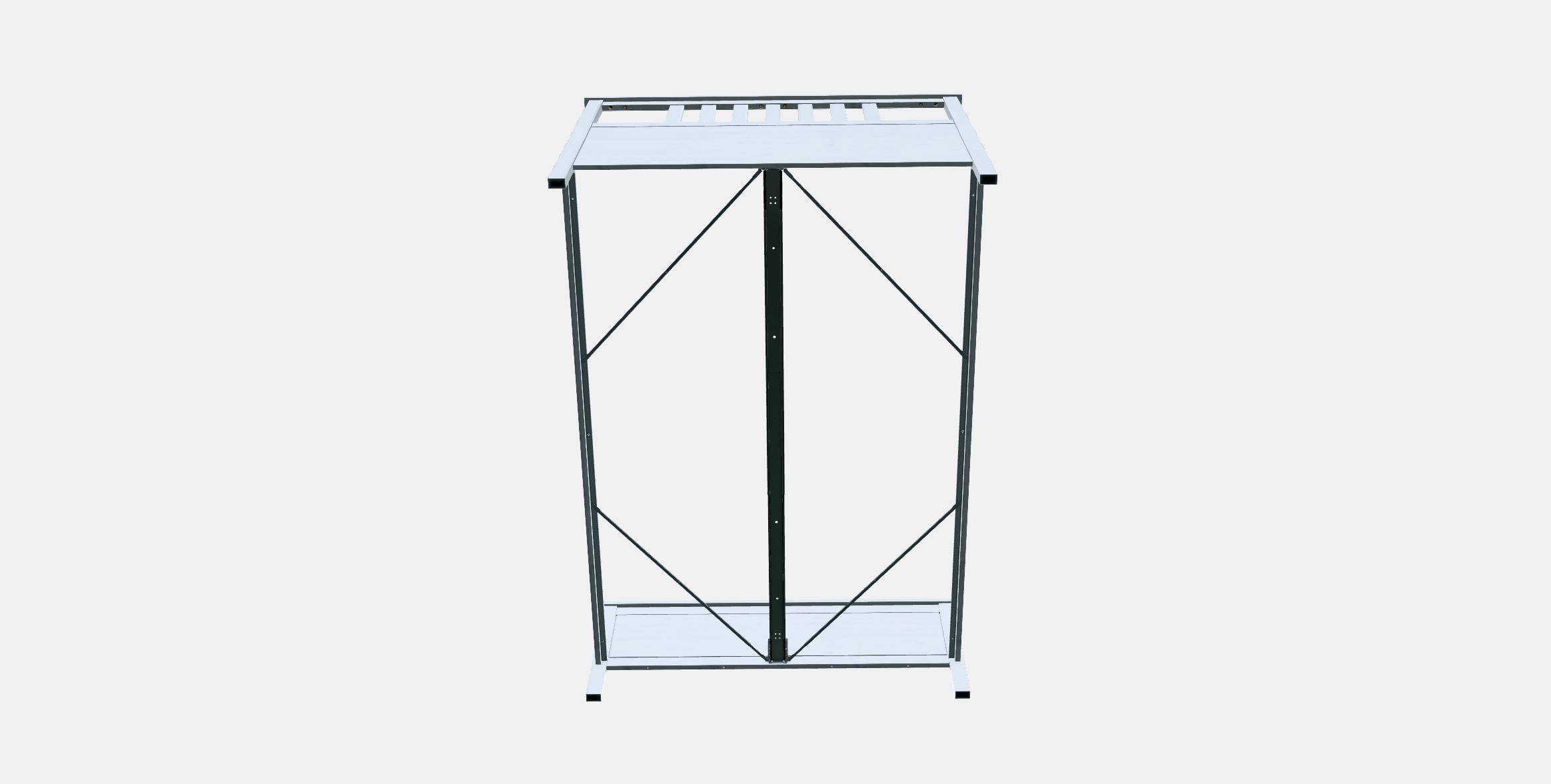 HEMNES Bed frame 14 Low-poly 3D model_7