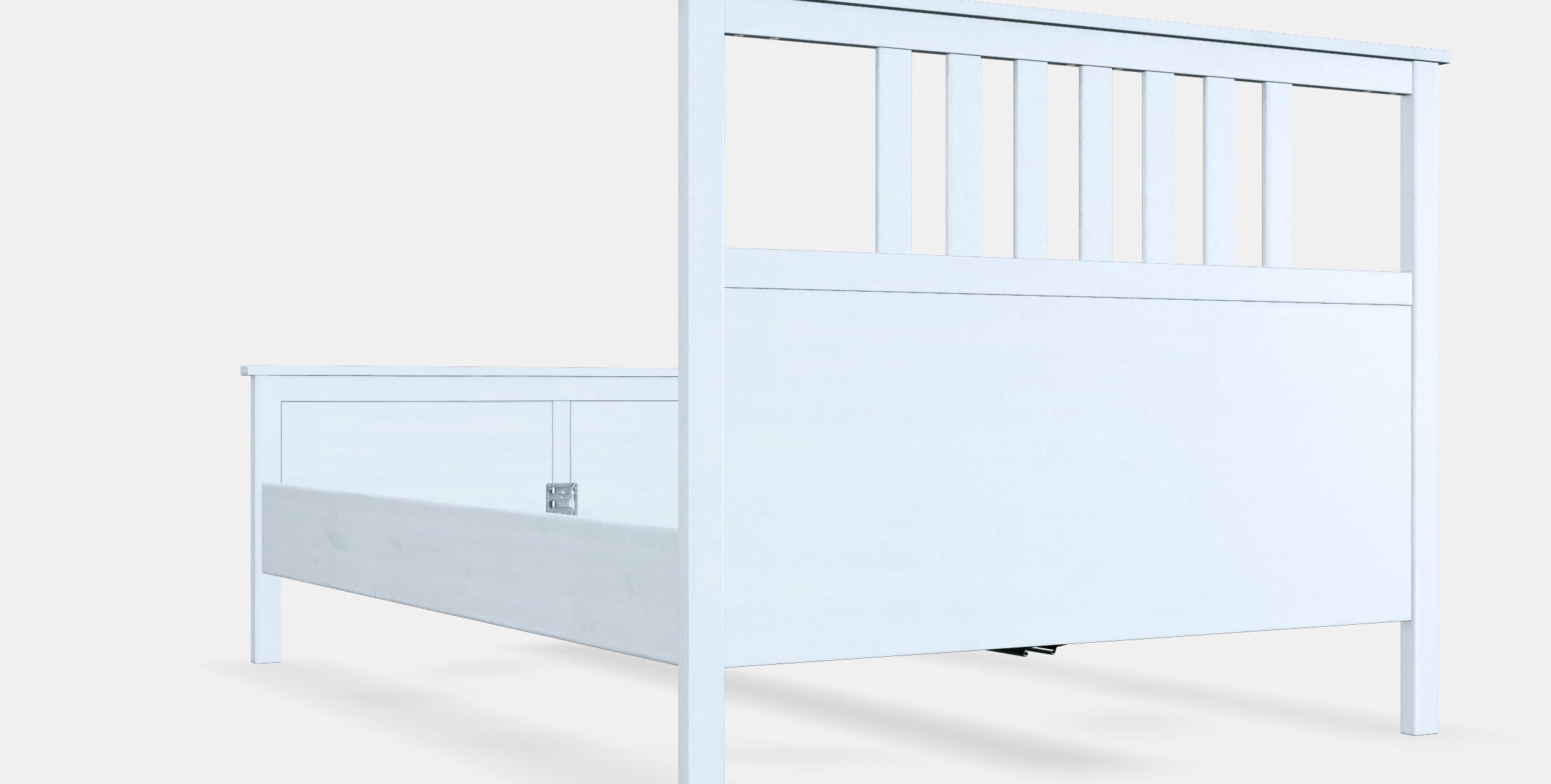 HEMNES Bed frame 14 Low-poly 3D model_2