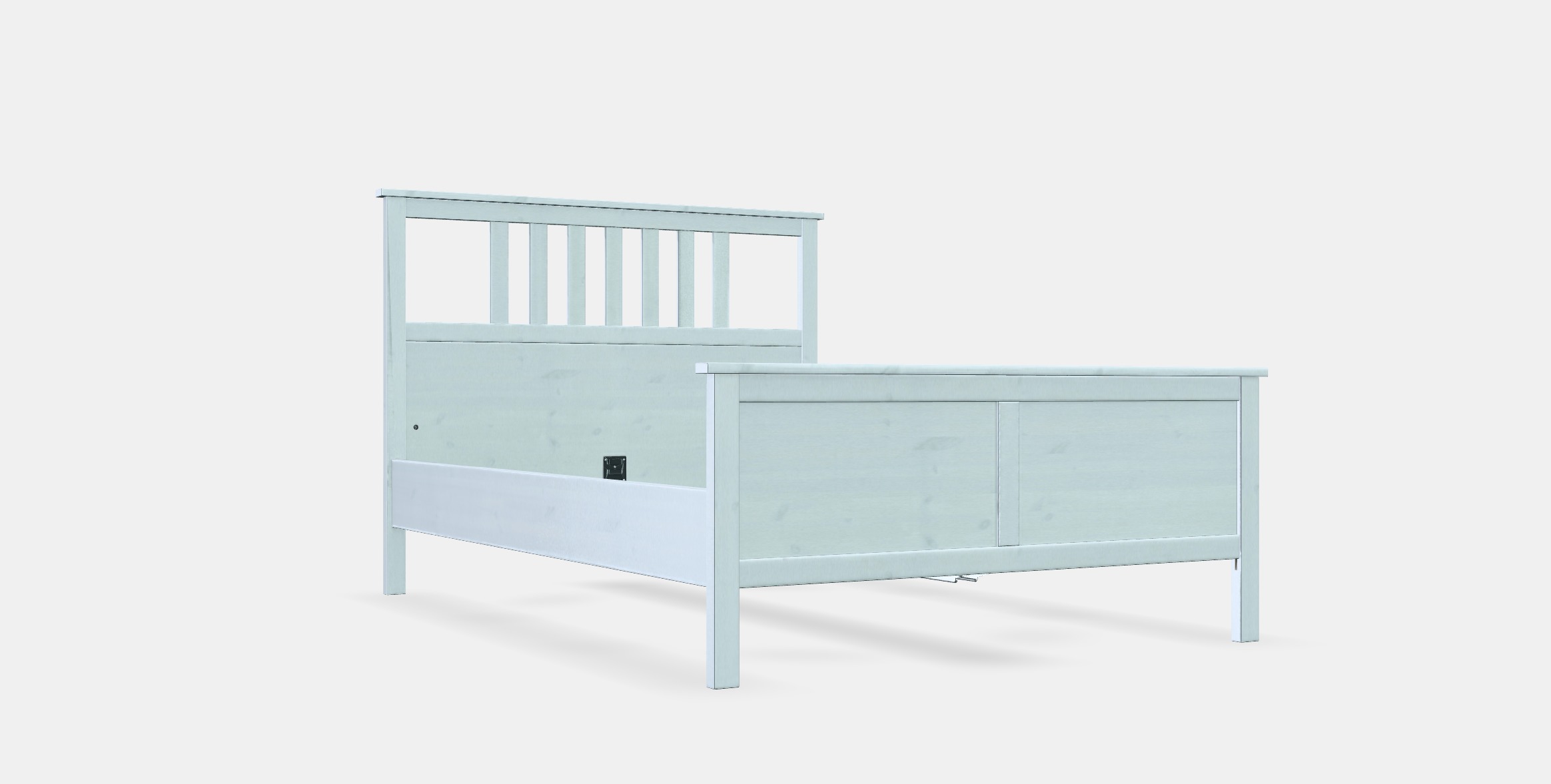 HEMNES Bed frame 14 Low-poly 3D model_9