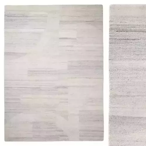Elodie Natural Mist Hand-Knotted Rug 3D model
