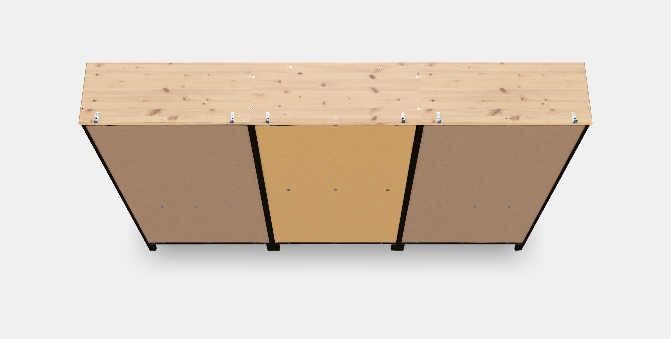 HEMNES Storage combination w doors-drawers 1 Low-poly 3D model_7