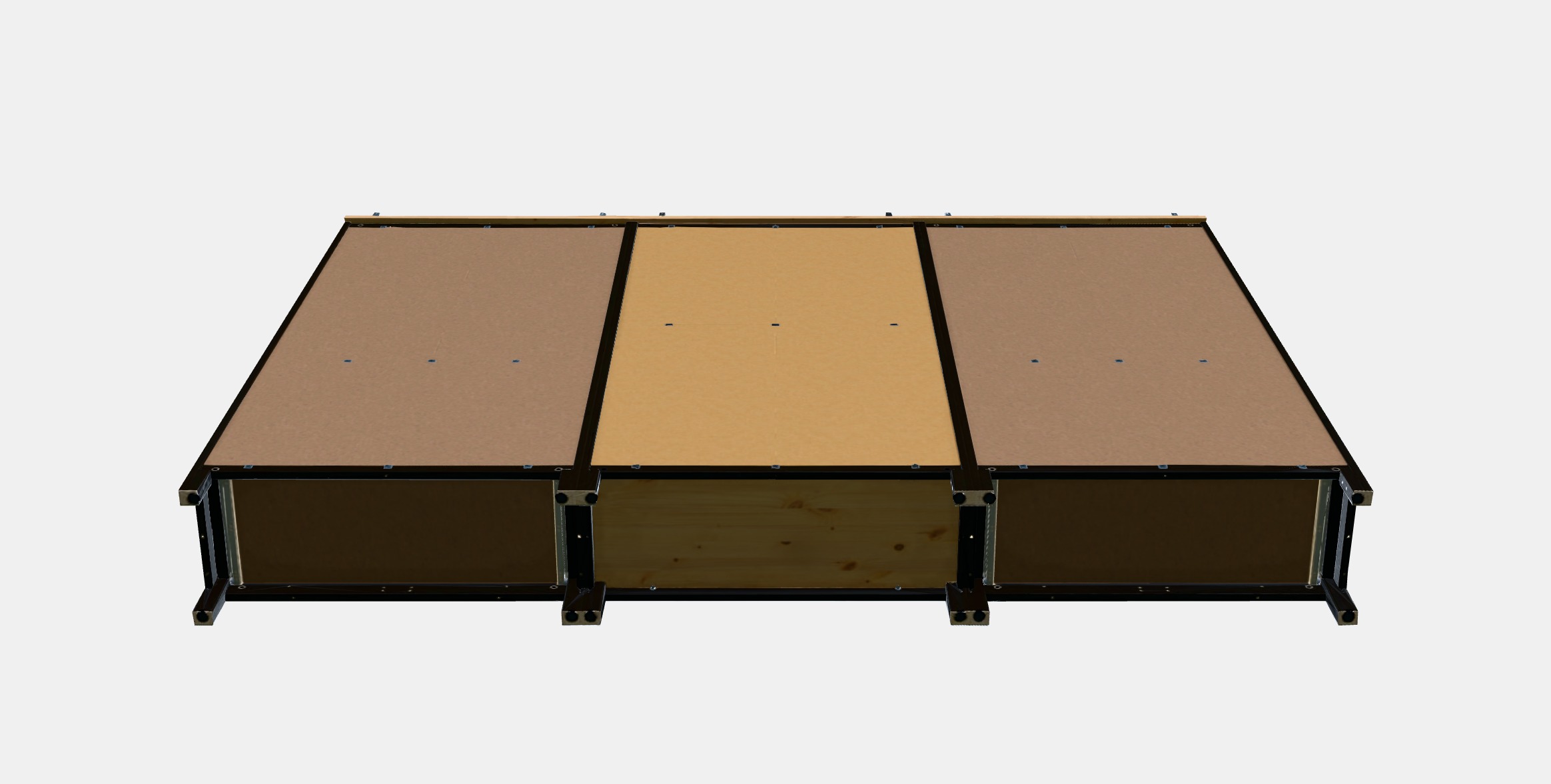 HEMNES Storage combination w doors-drawers 1 Low-poly 3D model_5