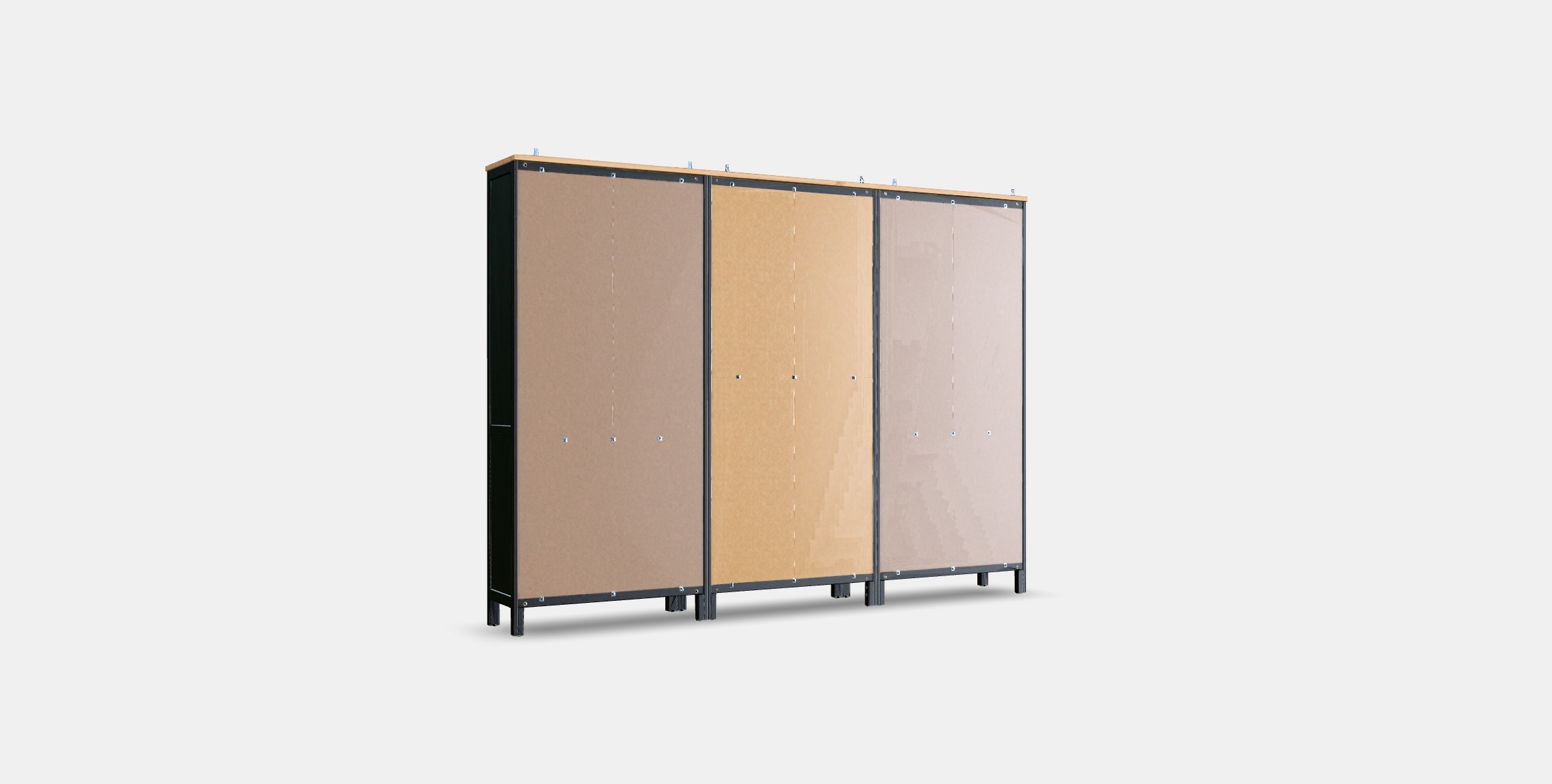 HEMNES Storage combination w doors-drawers 1 Low-poly 3D model_16