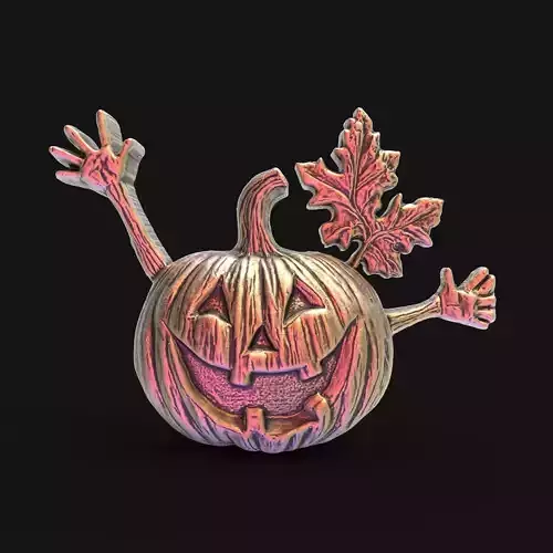 pumpkin with hand wall decor