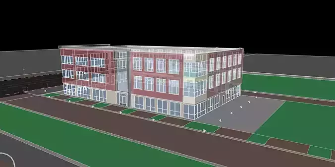 Modern American Office or Mixed Use Building 