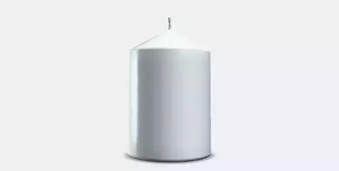 LATTNAD Unscented block candle Low-poly 3D model