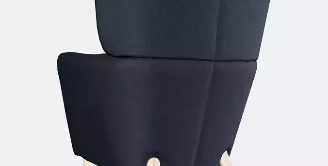 OSKARSHAMN Wing chair 1 Low-poly 3D model