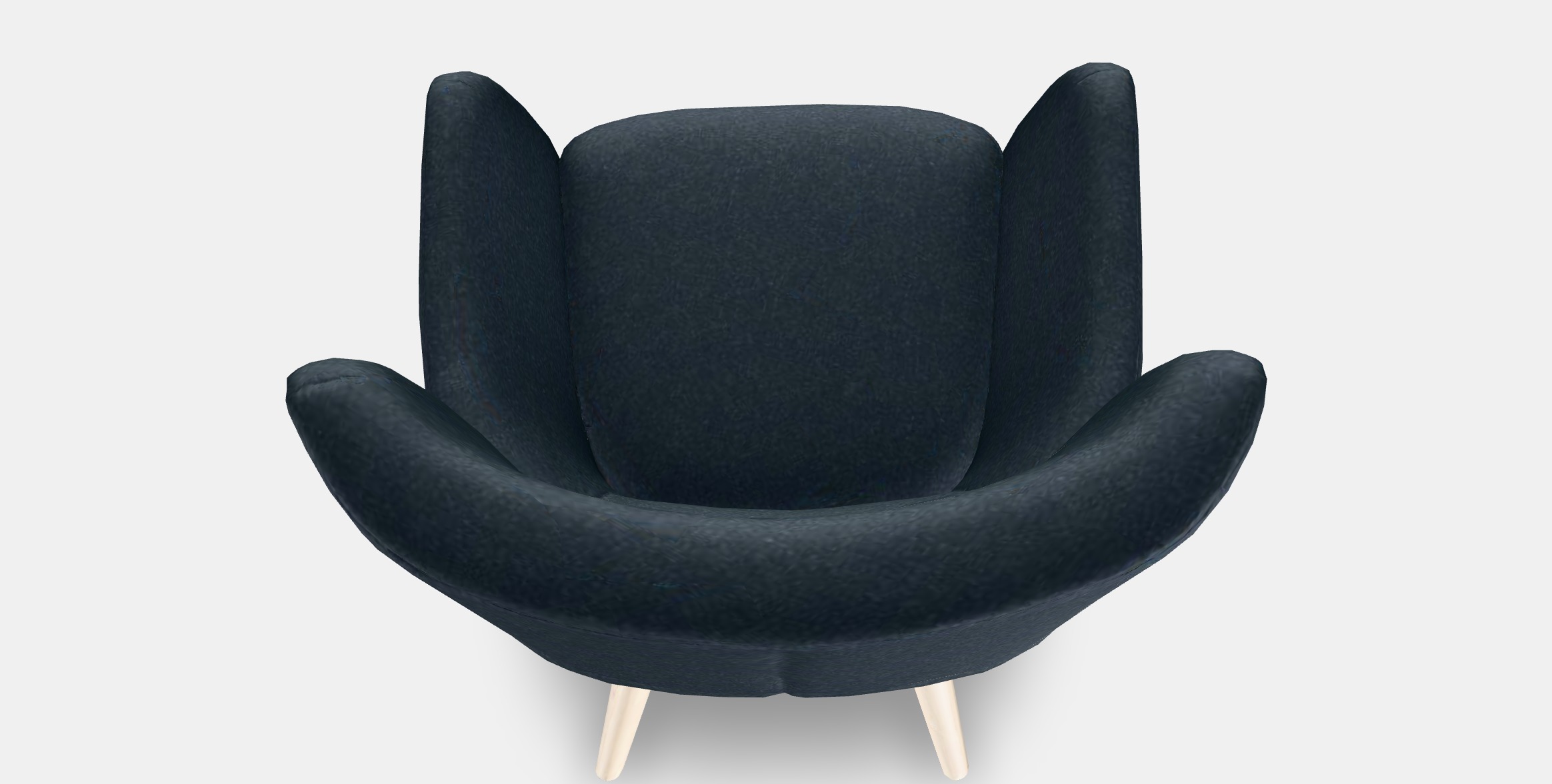 OSKARSHAMN Wing chair 1 Low-poly 3D model_3