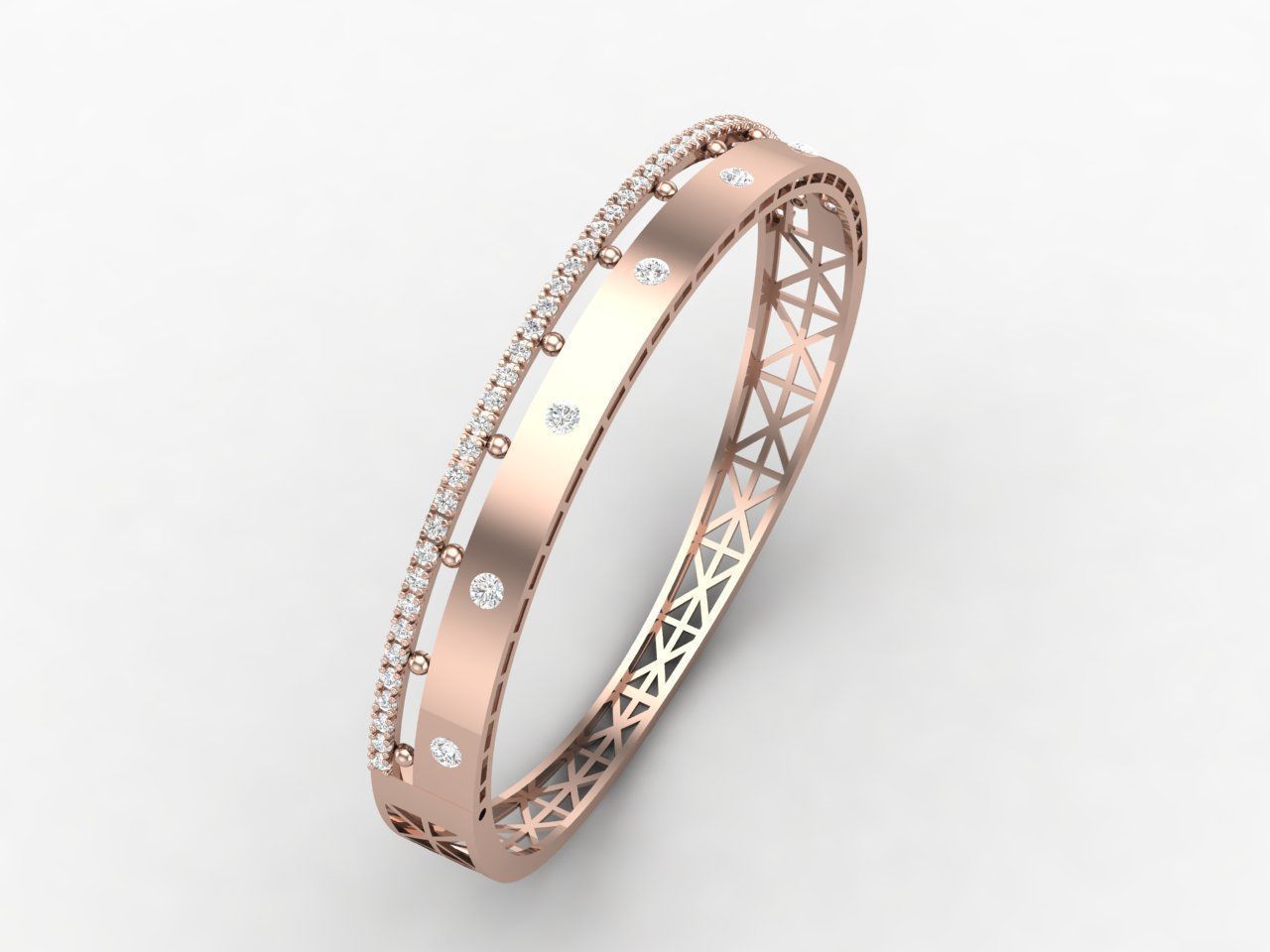 Bracelet Diamond 3D print model_1