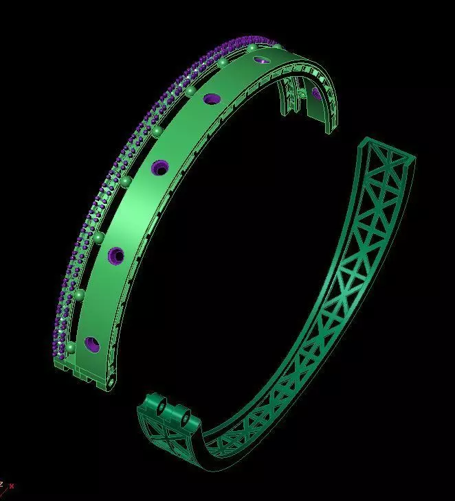 Bracelet Diamond 3D print model_0