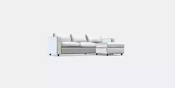 VIMLE 3-seat sofa with chaise longue 7 Low-poly 3D model