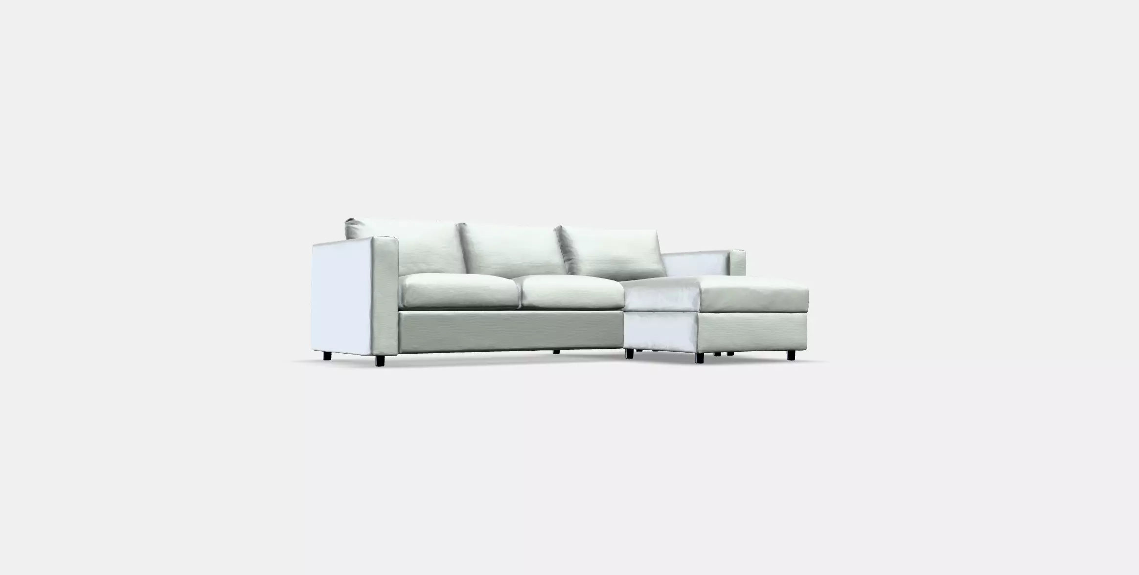 VIMLE 3-seat sofa with chaise longue 7 Low-poly 3D model_0