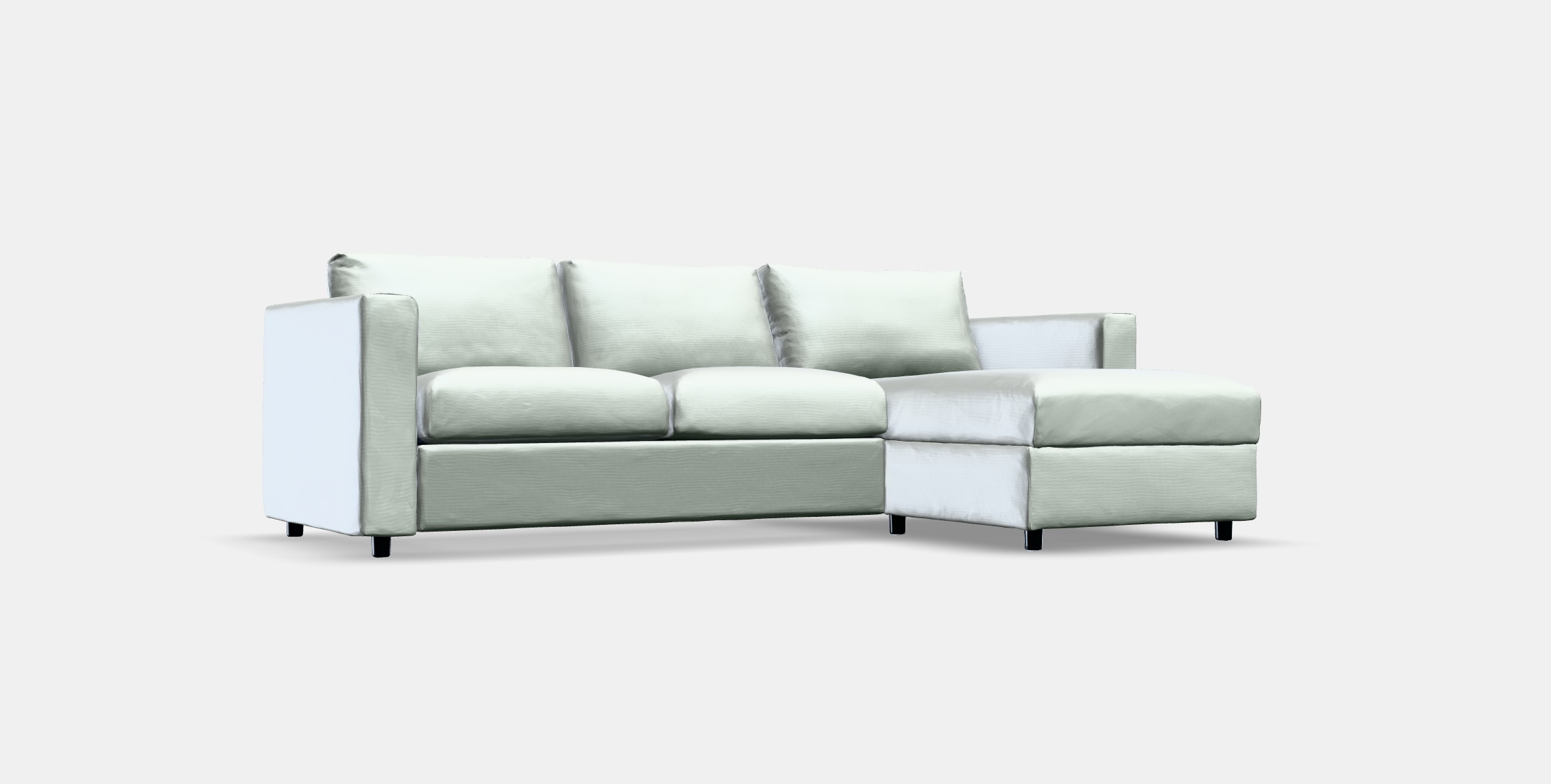 VIMLE 3-seat sofa with chaise longue 7 Low-poly 3D model_8