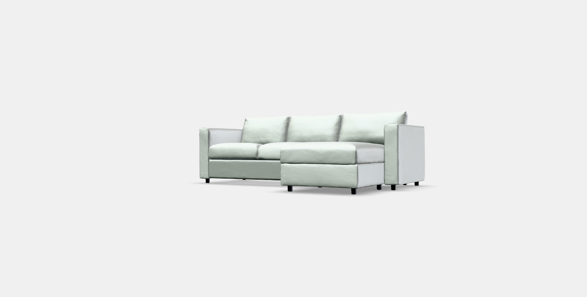 VIMLE 3-seat sofa with chaise longue 7 Low-poly 3D model_11