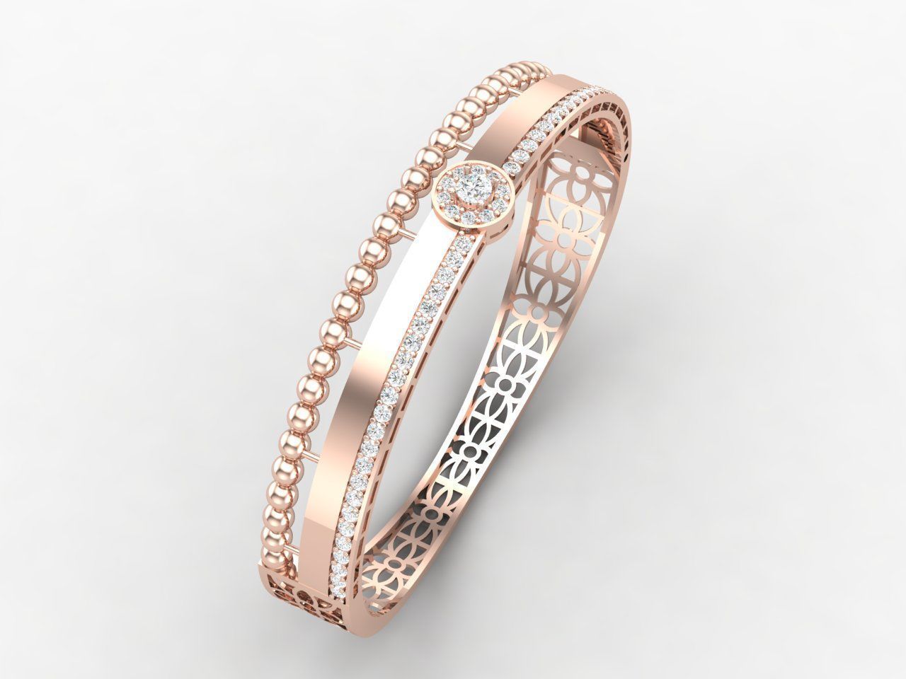 Diamond Bracelet 3D print model_1