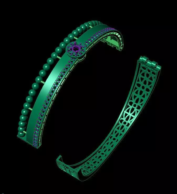 Diamond Bracelet 3D print model_0