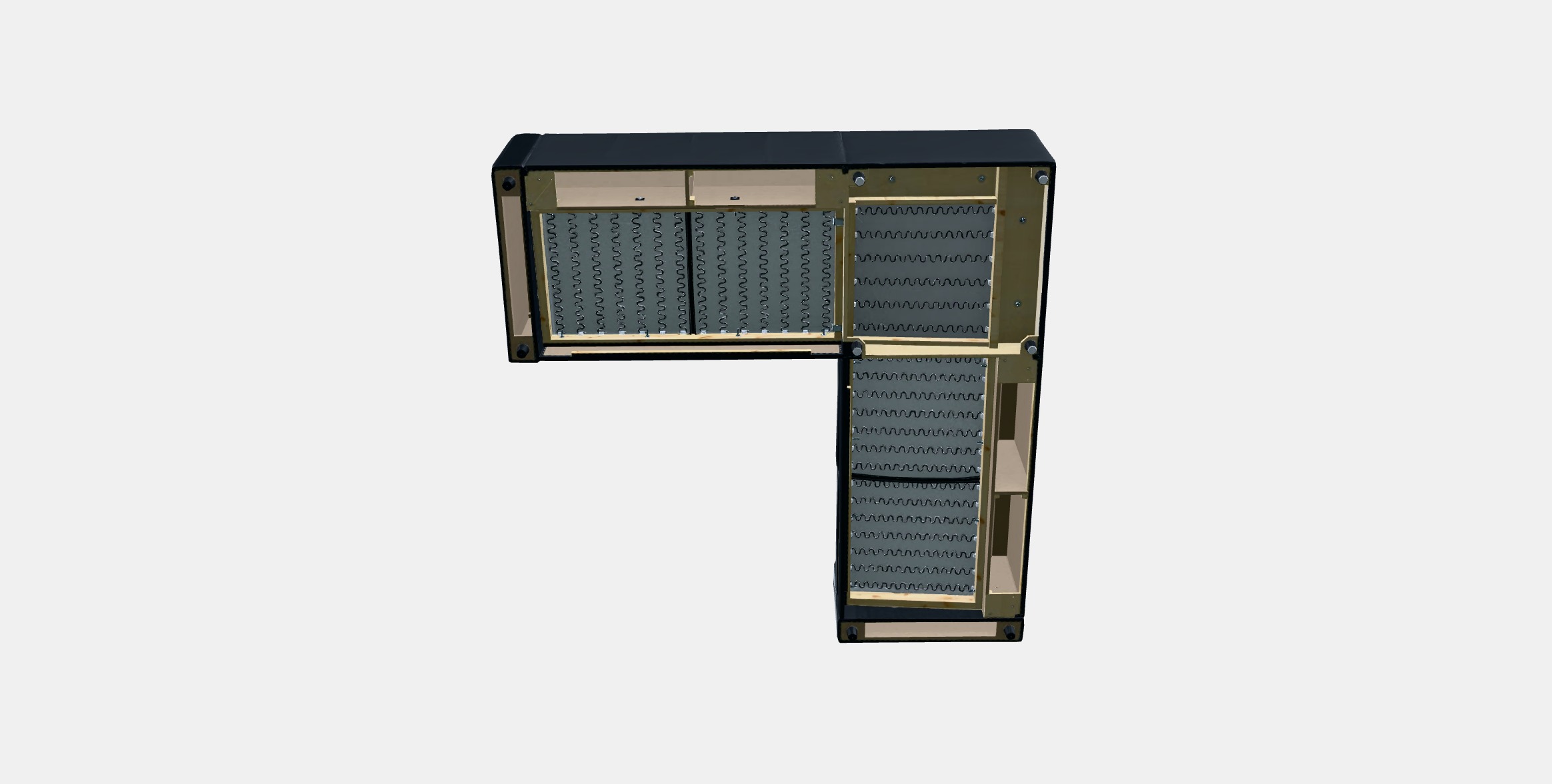 VIMLE Corner sofa 4-seat 2 Low-poly 3D model_6