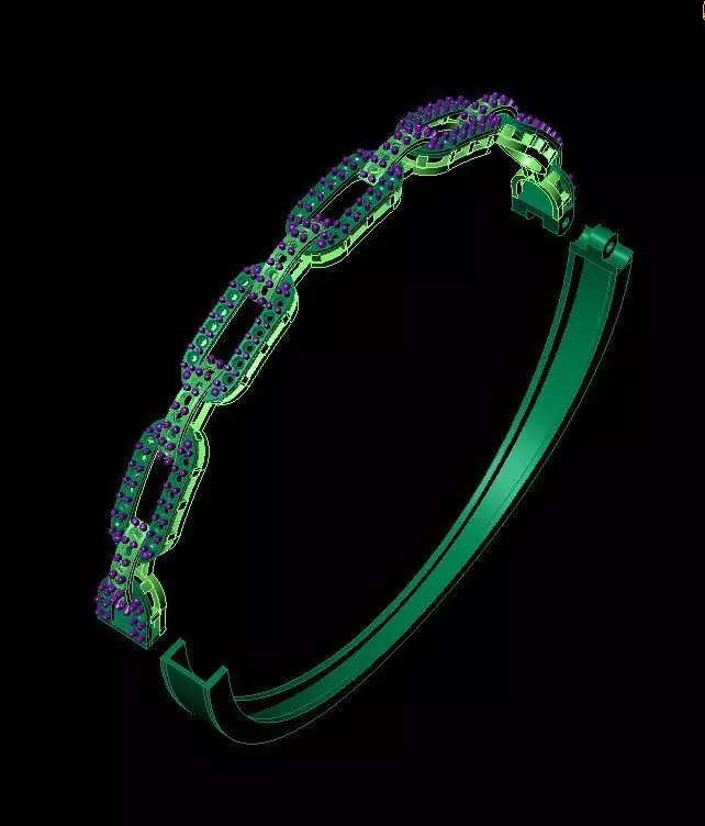 Diamond Braeclet 3D print model_0