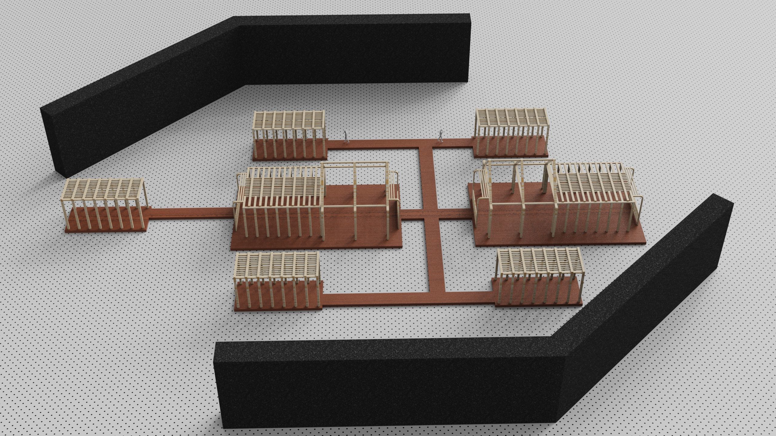 Architecture plan factory 3D model_1