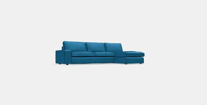 KIVIK 4-seat sofa with chaise longue Low-poly 3D model