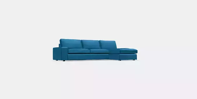 KIVIK 4-seat sofa with chaise longue Low-poly 3D model