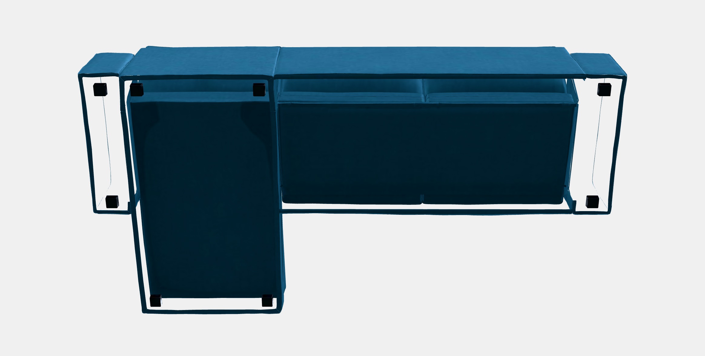 KIVIK 4-seat sofa with chaise longue Low-poly 3D model_7