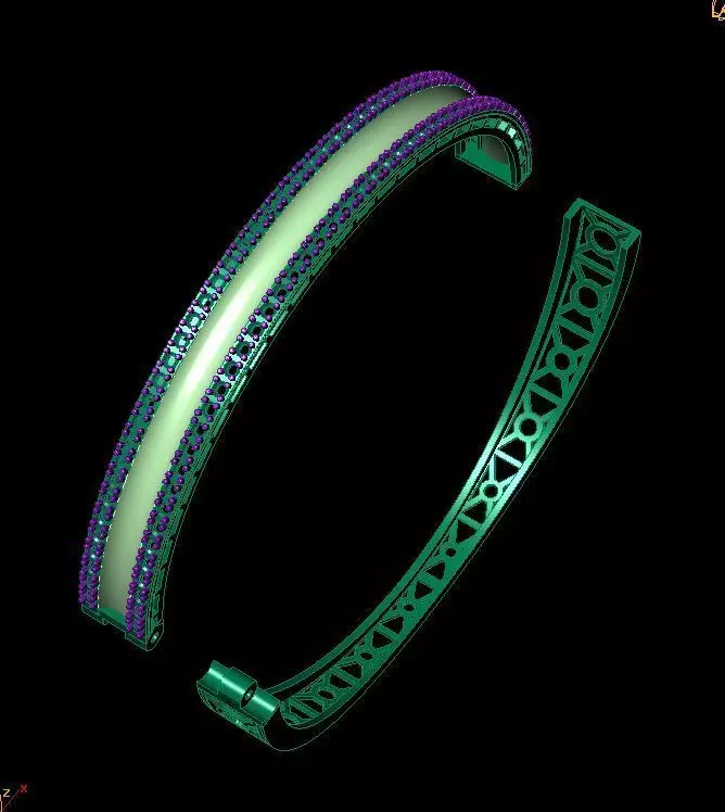 Diamond Bracelet 3D print model_0