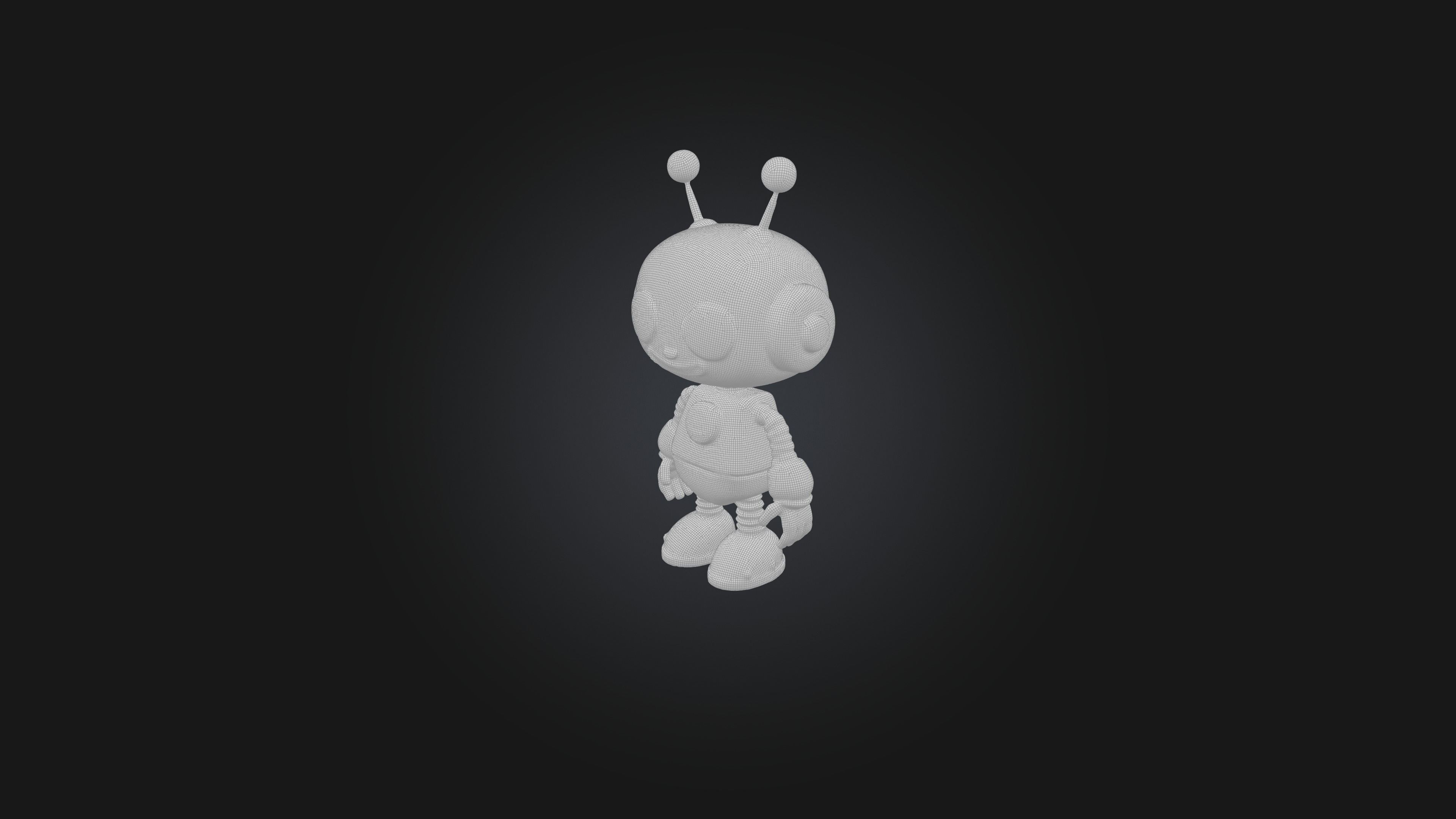 Cartoon Robot 3D model_1