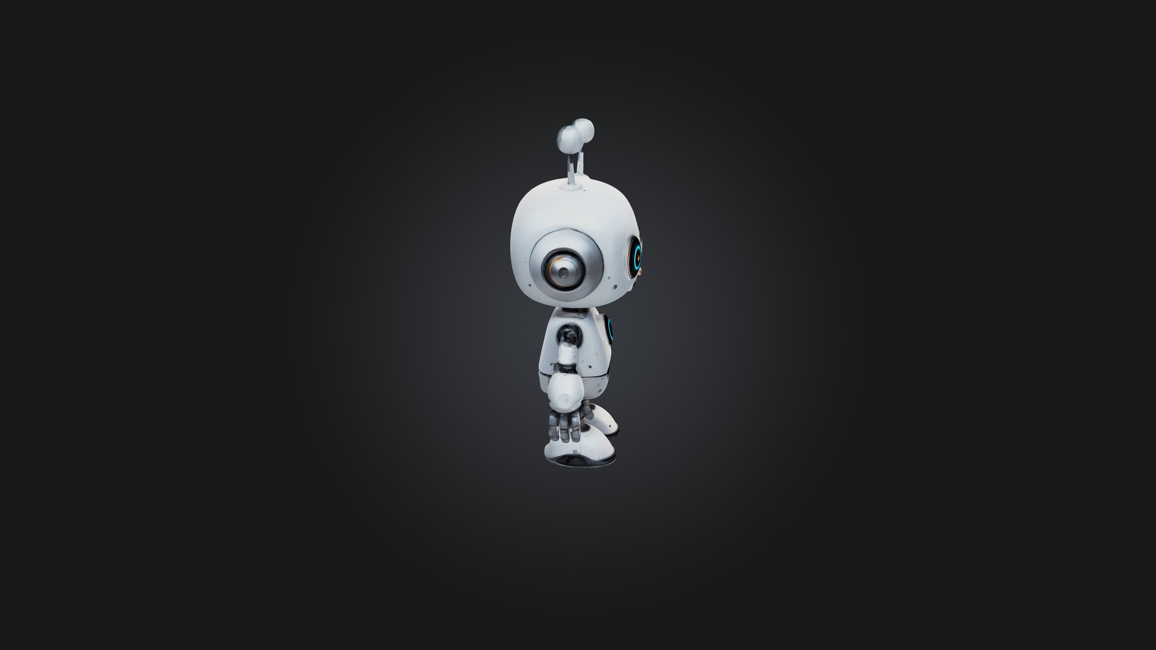 Cartoon Robot 3D model_3