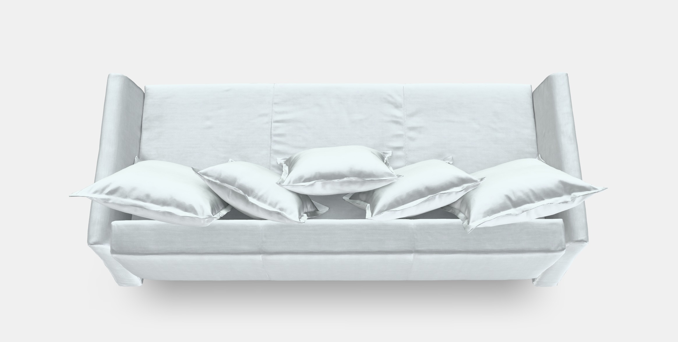 HOLMSUND Three-seat sofa-bed Low-poly 3D model_7