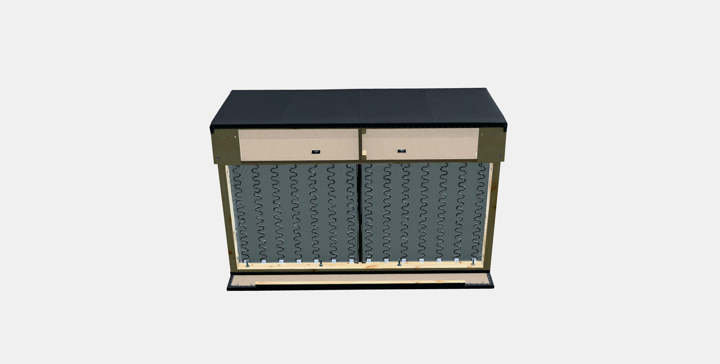 VIMLE 2-seat section Low-poly 3D model_7