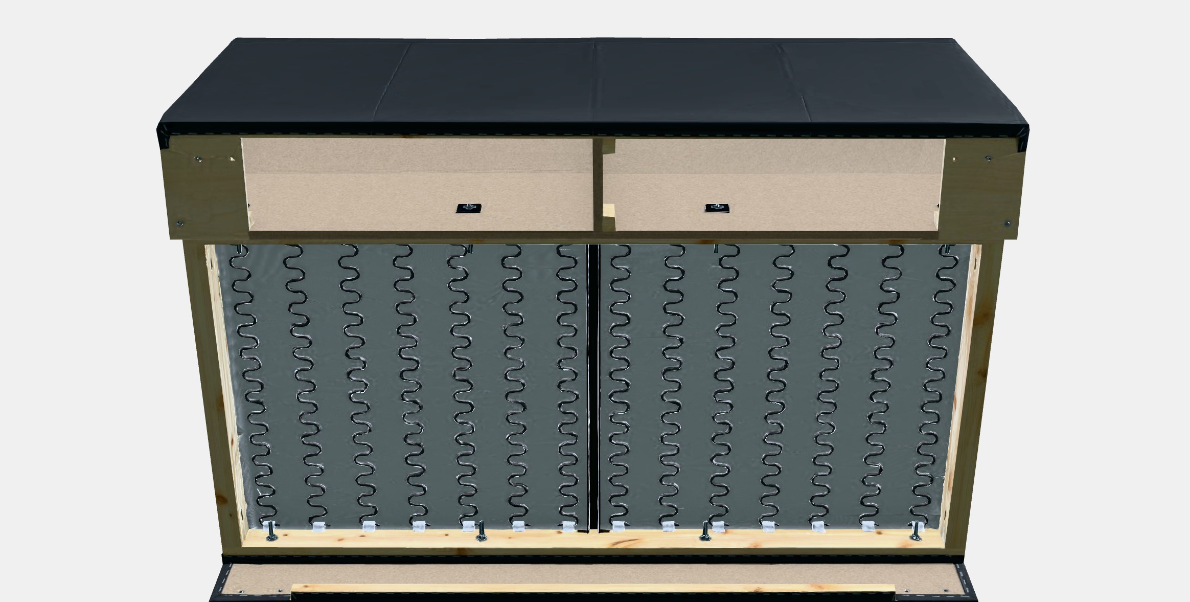 VIMLE 2-seat section Low-poly 3D model_8