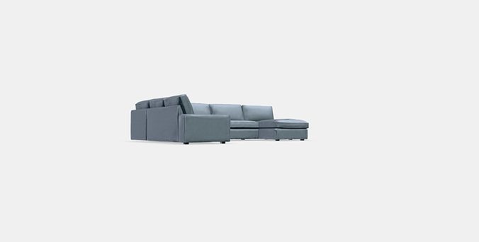 KIVIK Corner sofa 6-seat w chaise longue Low-poly 3D model