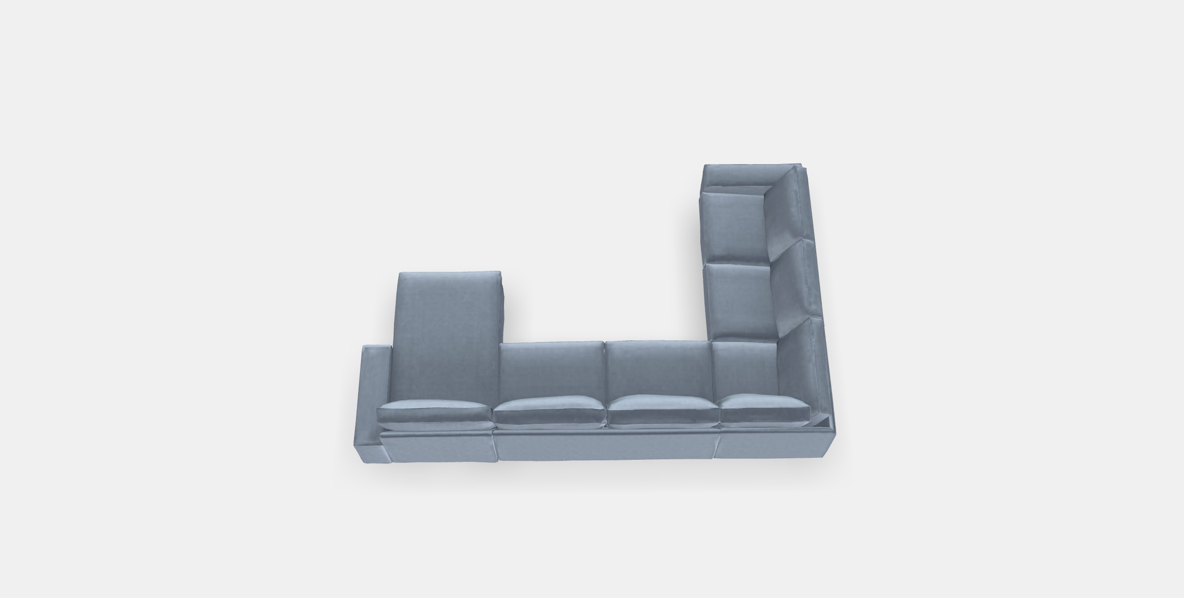 KIVIK Corner sofa 6-seat w chaise longue Low-poly 3D model_3