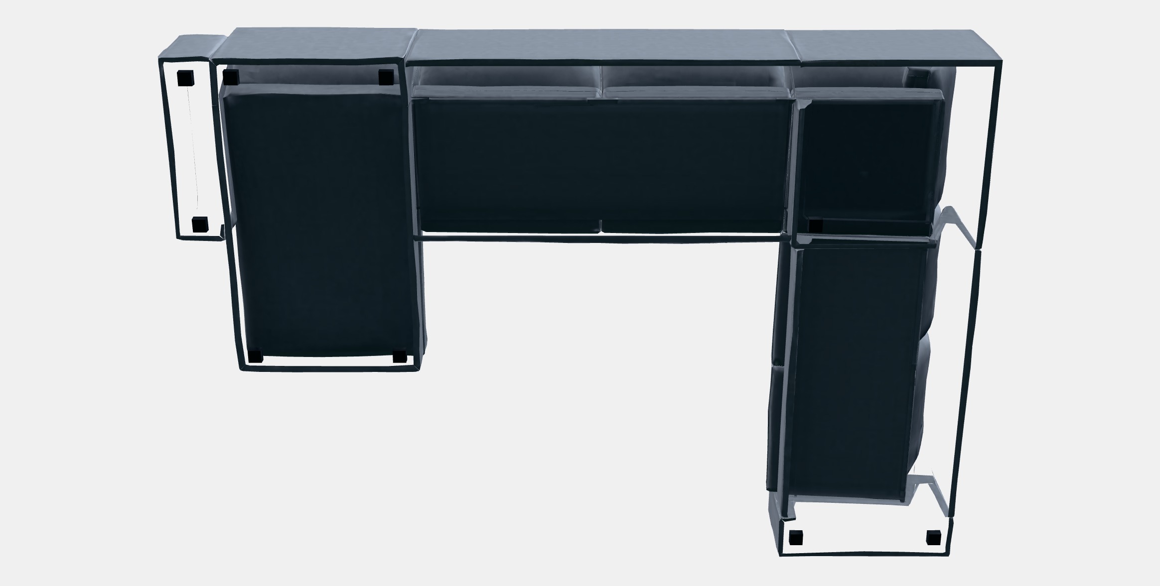 KIVIK Corner sofa 6-seat w chaise longue Low-poly 3D model_8