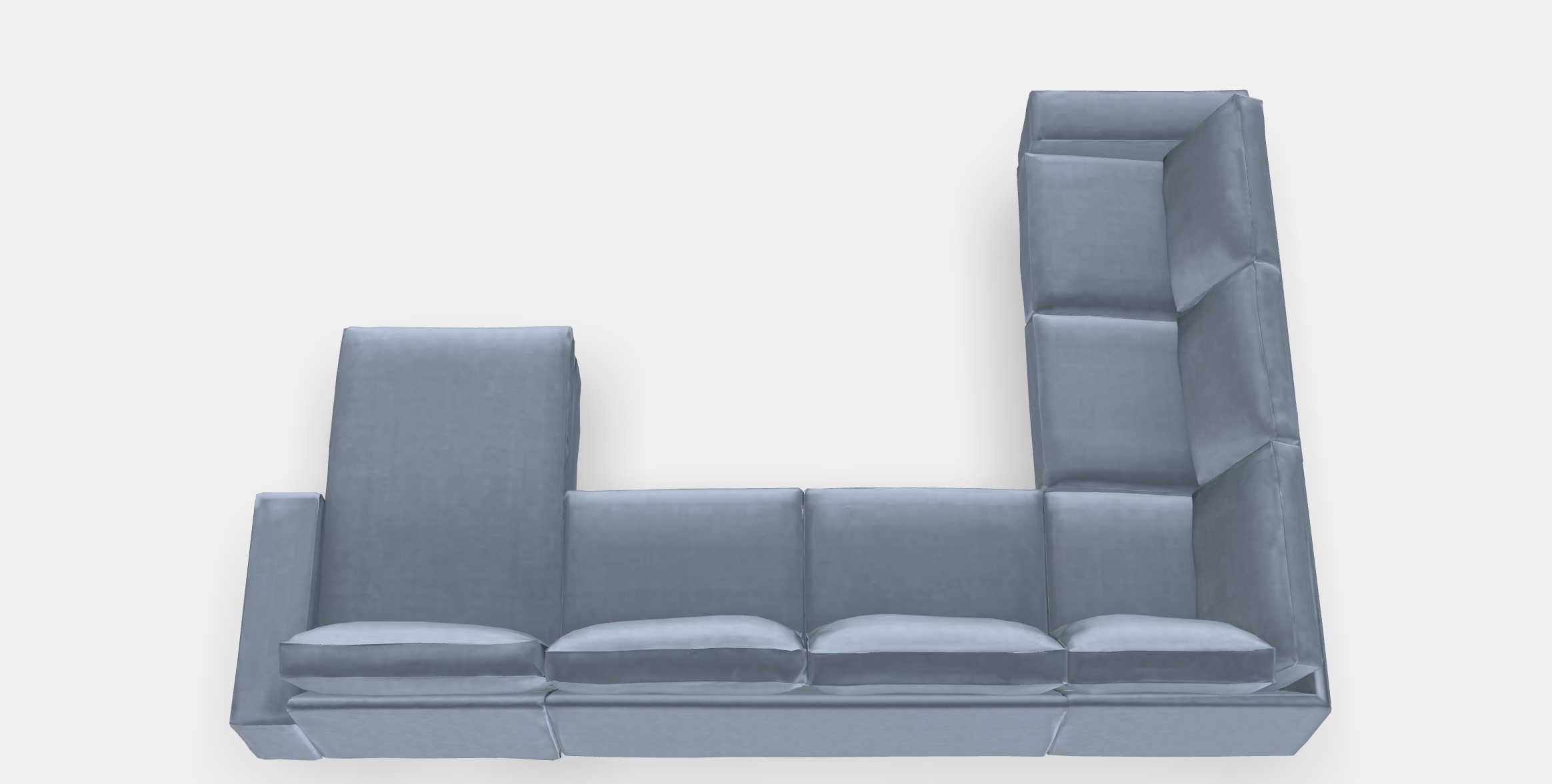 KIVIK Corner sofa 6-seat w chaise longue Low-poly 3D model_4