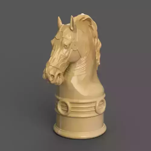 Chess Horse Piece for Decoration 001 3D print model