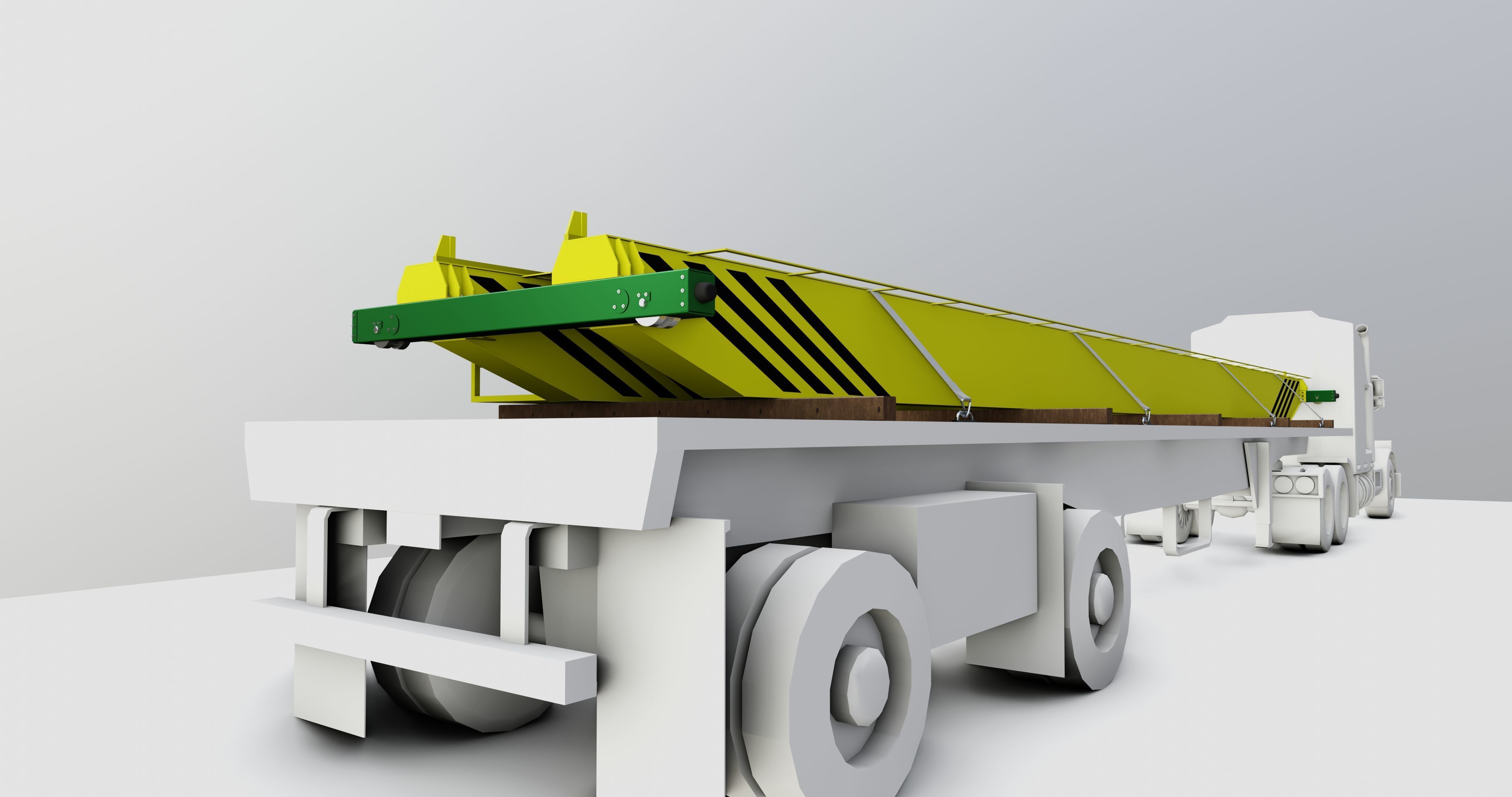 CARGO MODELS FOR TRUCK TRAILER-Overhead Crane Type-1 3D model_5