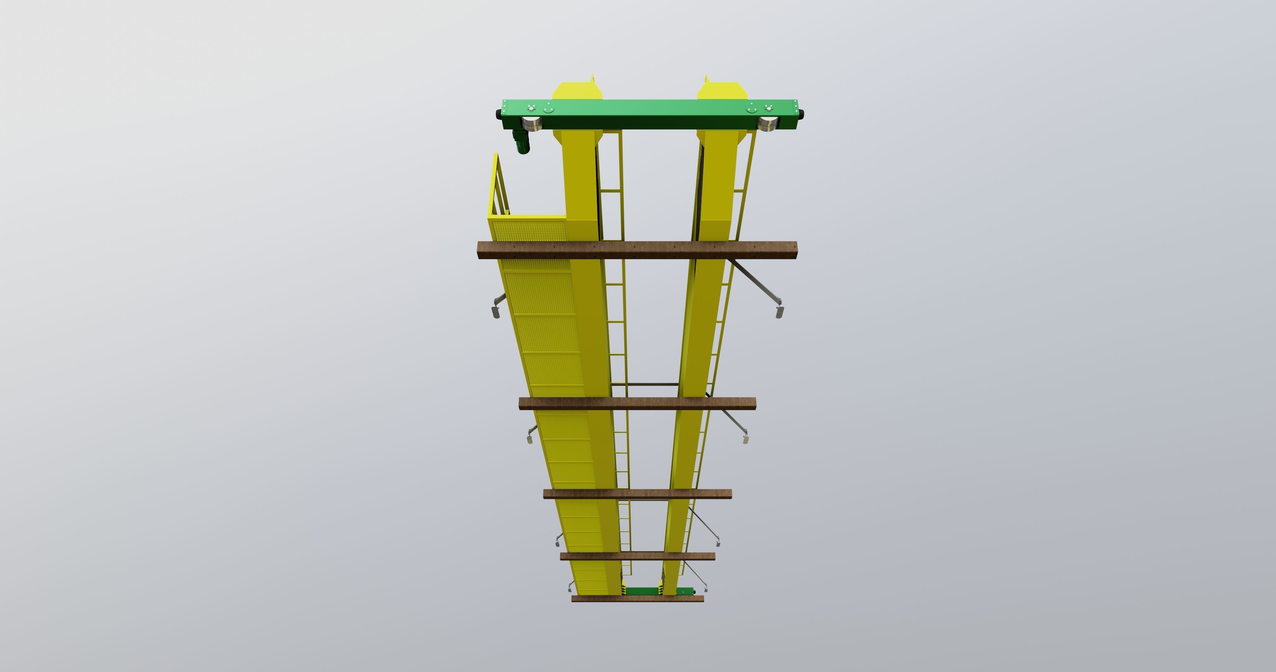 CARGO MODELS FOR TRUCK TRAILER-Overhead Crane Type-1 3D model_16