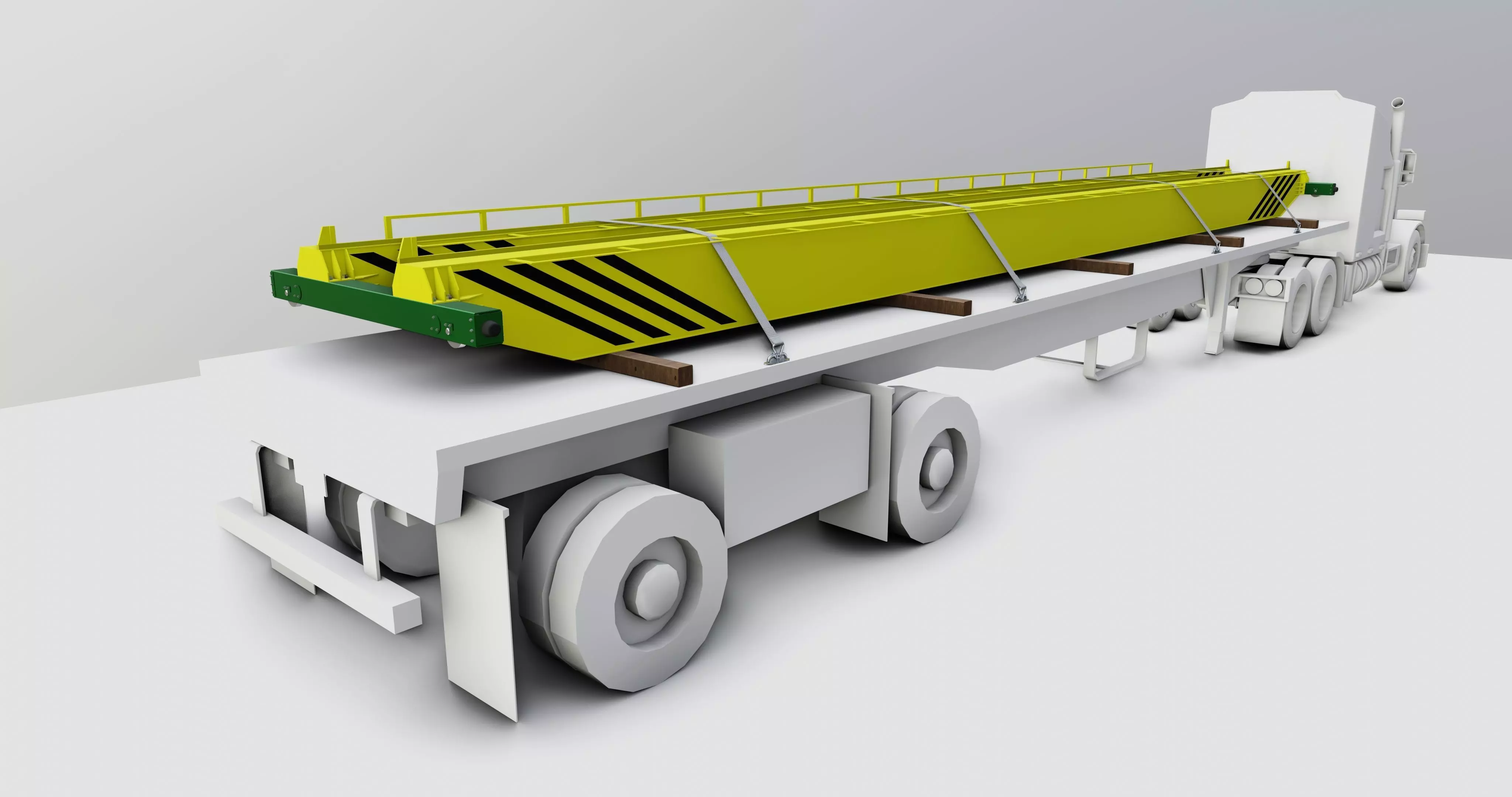 CARGO MODELS FOR TRUCK TRAILER-Overhead Crane Type-1 3D model_0