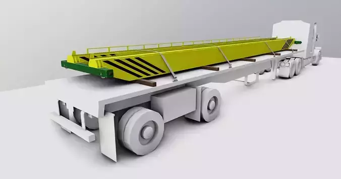 CARGO MODELS FOR TRUCK TRAILER-Overhead Crane Type-1 3D model CARGO MODELS FOR TRUCK TRAILER-Overhead Crane Type-1 3D model