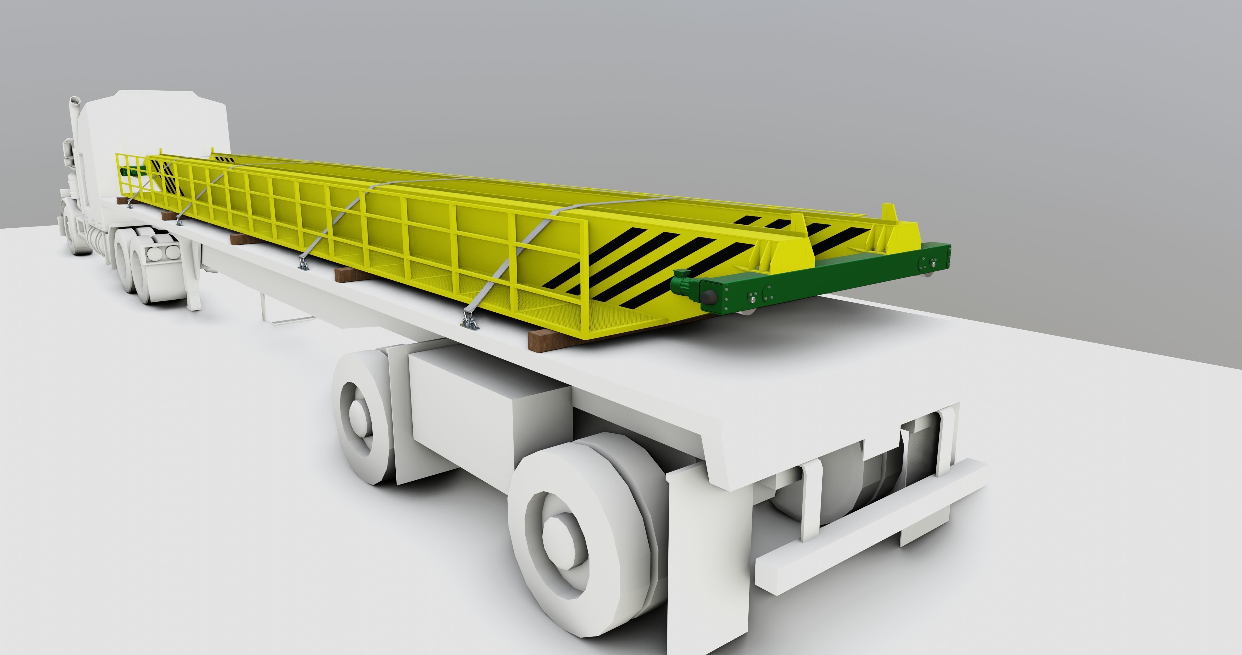 CARGO MODELS FOR TRUCK TRAILER-Overhead Crane Type-1 3D model_1