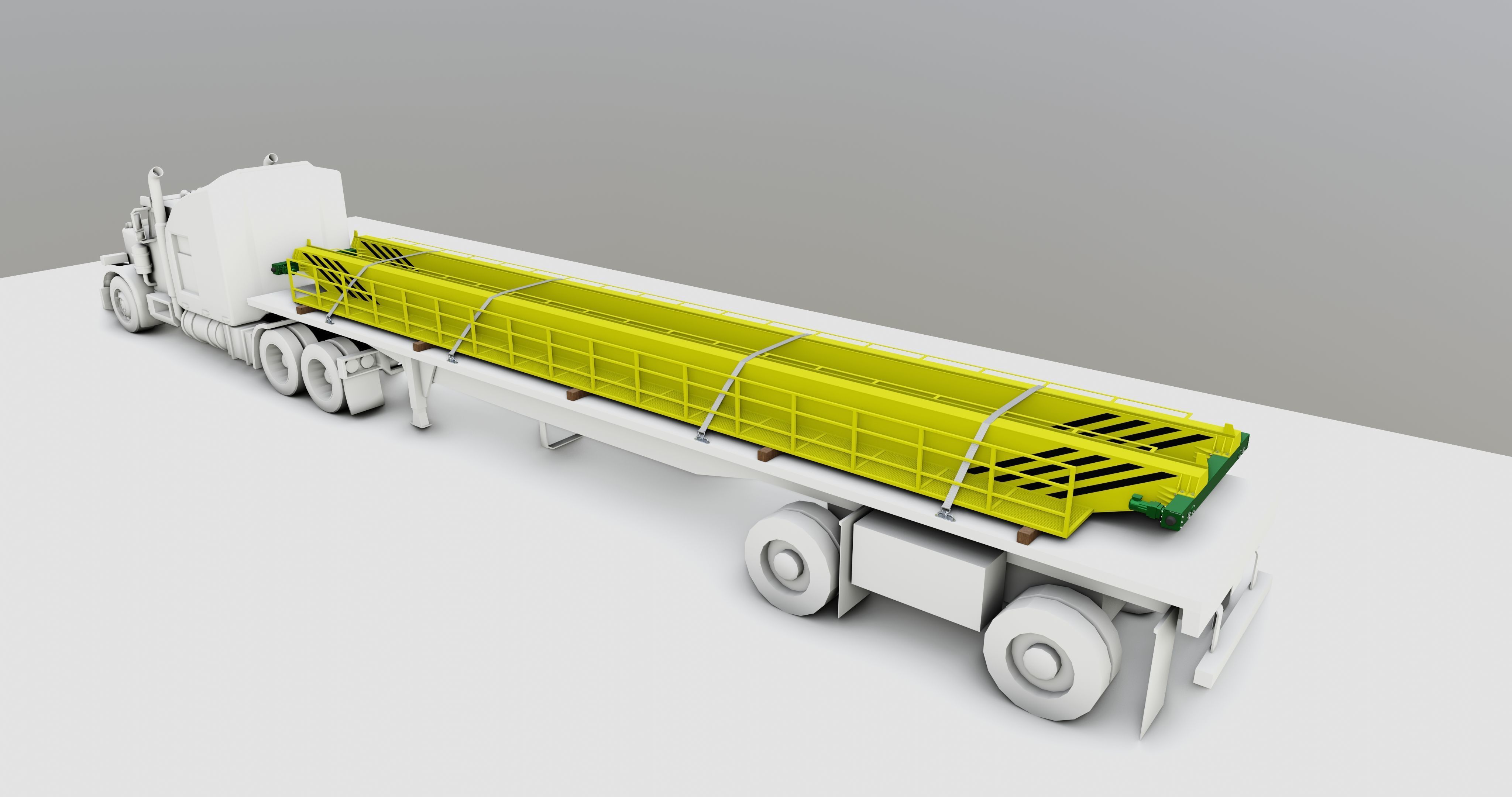 CARGO MODELS FOR TRUCK TRAILER-Overhead Crane Type-1 3D model_2